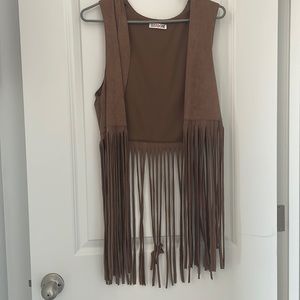 Brown Fringe vest